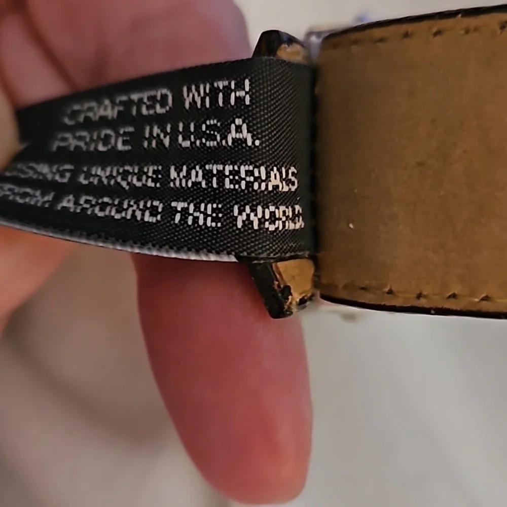 VTG BRIGHTON 1990s Dark Brown Crocodile Belt Medium